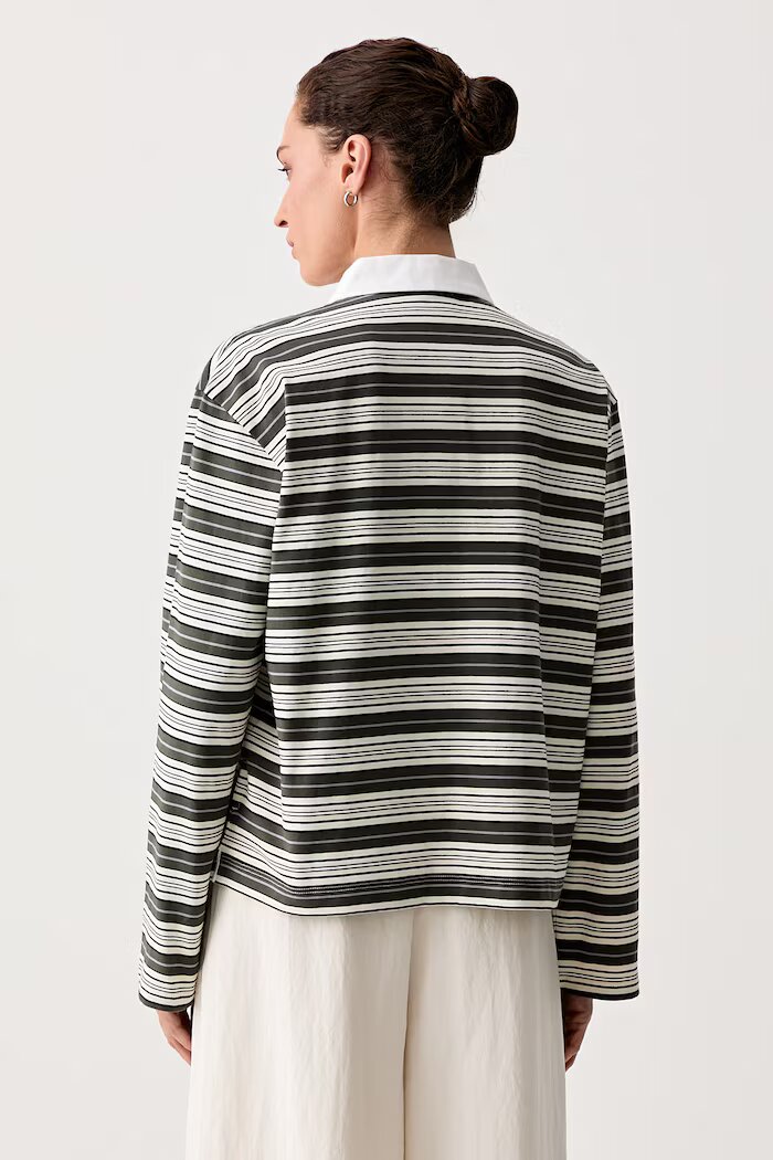 rag & bone блуза с дълги ръкави дамска от памук Kelly зелена RE5M32PT3KW