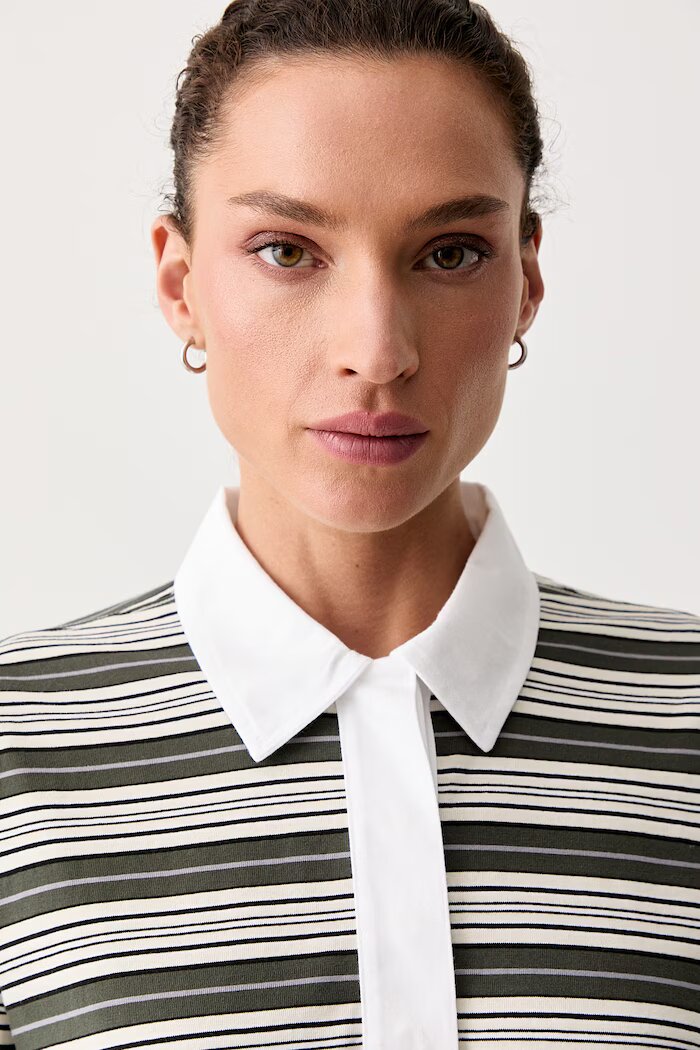 rag & bone блуза с дълги ръкави дамска от памук Kelly зелена RE5M32PT3KW