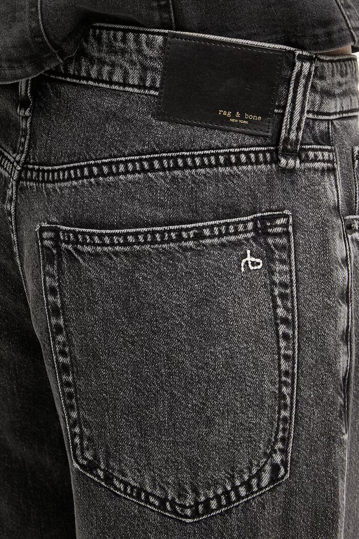 rag & bone дънки wide leg дамски Logan черни RJ2525H1FAN