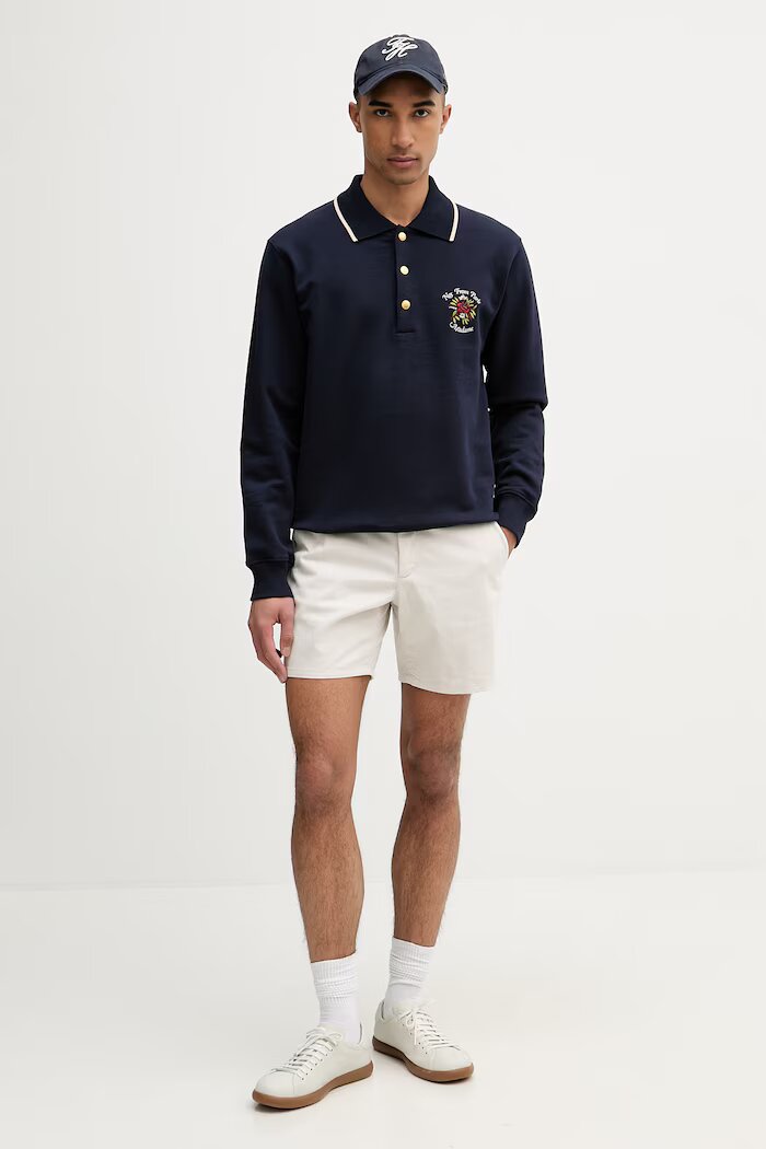 rag & bone къс панталон мъжки с памук бежов със стандартна талия RX2626S9WCH