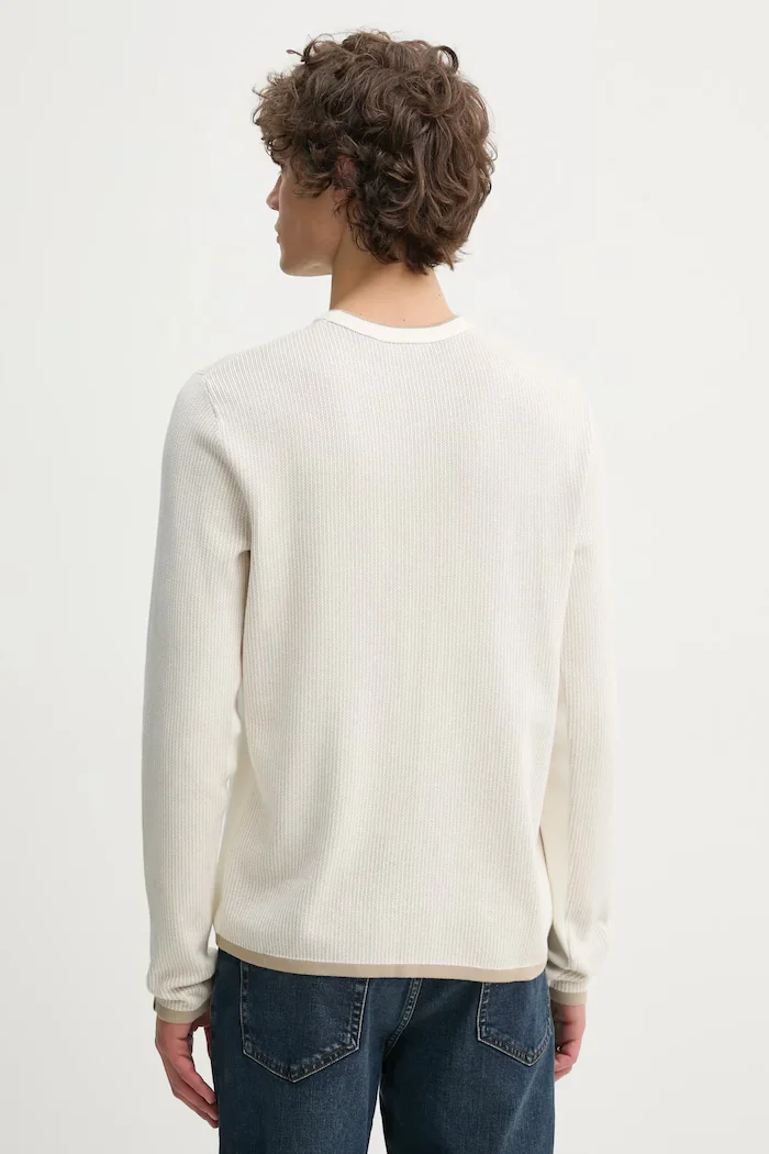 rag & bone Пуловер мъжки в бежово от лека материя MBS23S011UC11