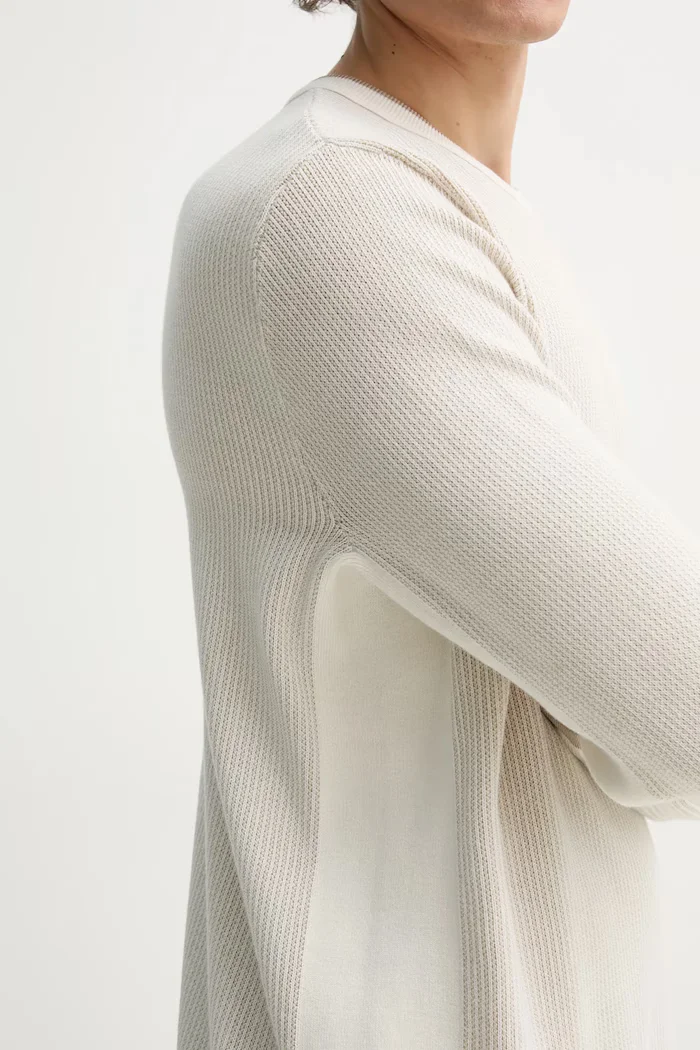 rag & bone Пуловер мъжки в бежово от лека материя MBS23S011UC11