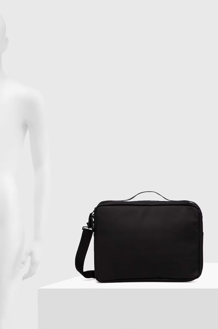 Rains Чанта за лаптоп 13290 Messenger Bags в черно