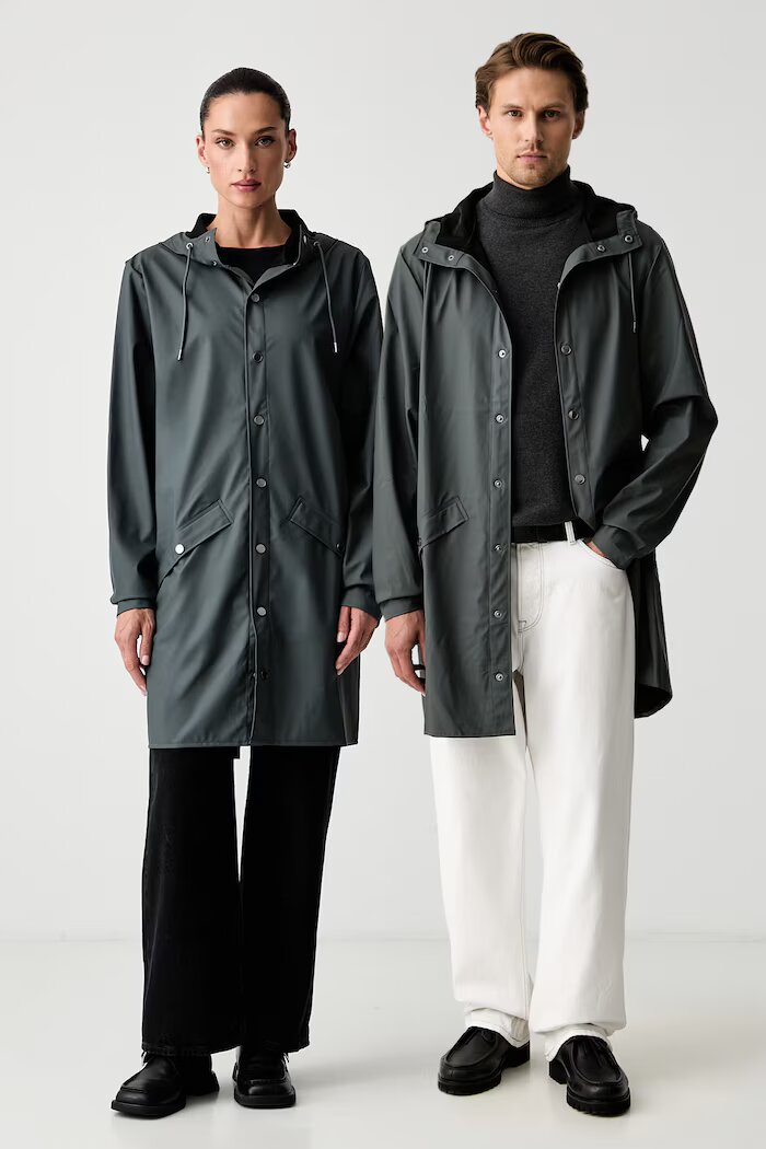 Rains непромокаемо яке Long Jacket W3 сиво 12020