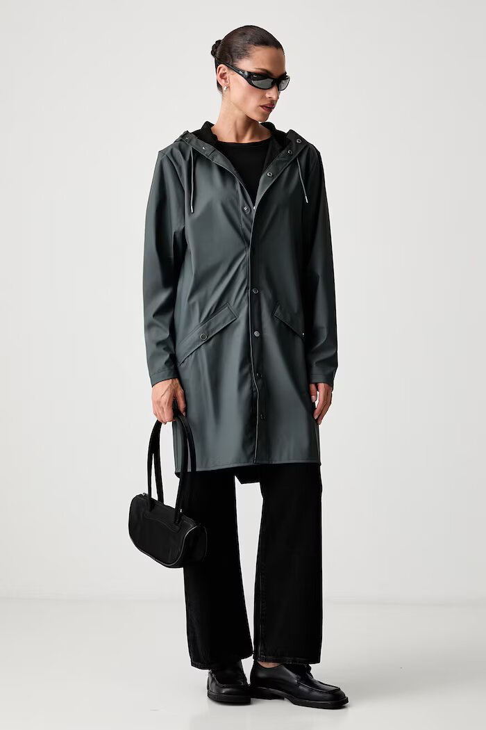 Rains непромокаемо яке Long Jacket W3 сиво 12020