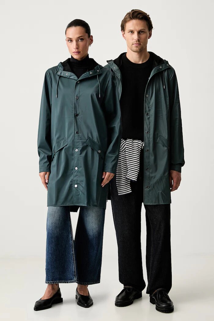 Rains непромокаемо яке Long Jacket W3 зелено 12020