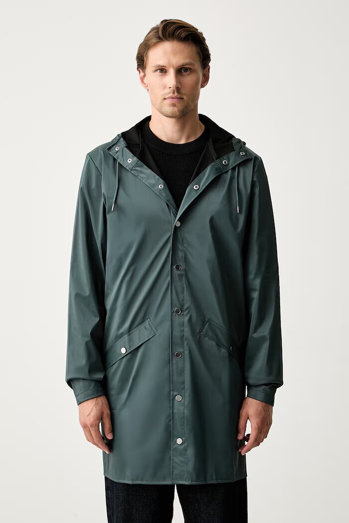 Rains непромокаемо яке Long Jacket W3 зелено 12020
