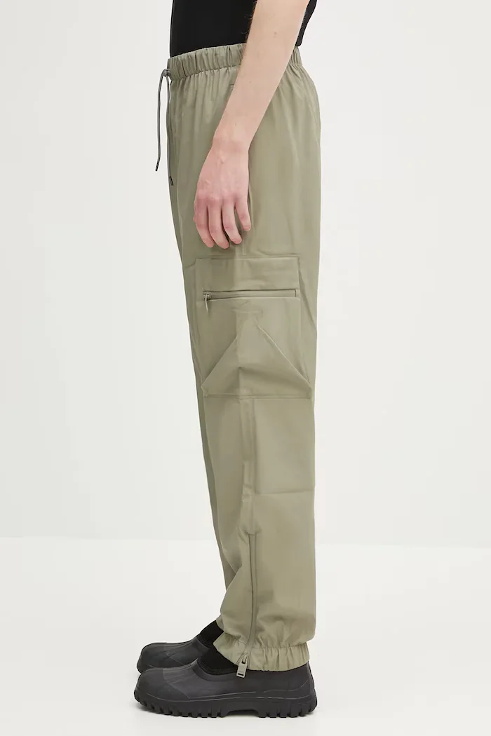 Rains Панталон Cargo Rain Pants Regular W3 мъжки в зелено с кройка тип карго 18850.108
