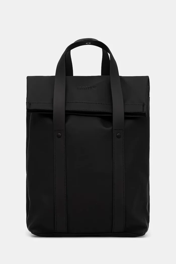 Rains Раница 12780 2 Way Tote Backpack Mini в черно голям размер с изчистен дизайн 12780