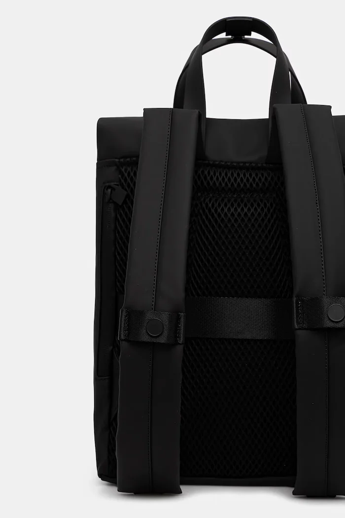 Rains Раница 12780 2 Way Tote Backpack Mini в черно голям размер с изчистен дизайн 12780