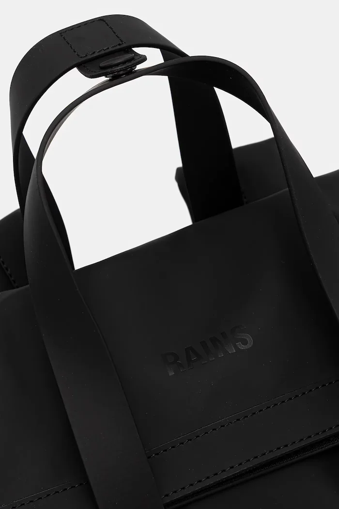 Rains Раница 12780 2 Way Tote Backpack Mini в черно голям размер с изчистен дизайн 12780
