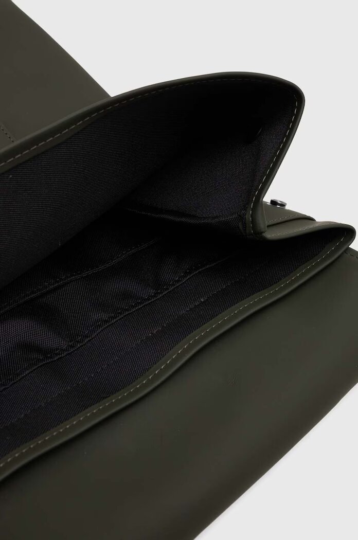 Rains Раница 13300 Backpacks в зелено голям размер с изчистен дизайн