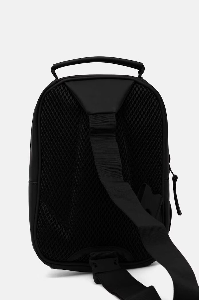 Rains Раница Book Daypack Mini W3 в черно малък размер с изчистен дизайн 13690-01