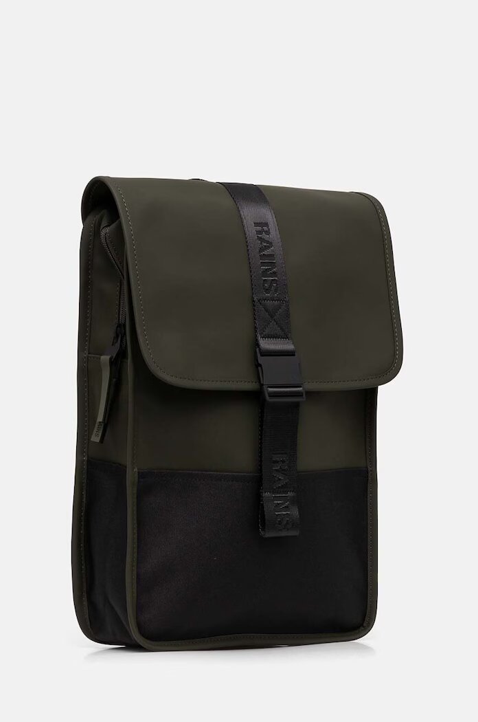 Rains Раница Trail Backpack Mini W3 в зелено малък размер с изчистен дизайн 14300-03