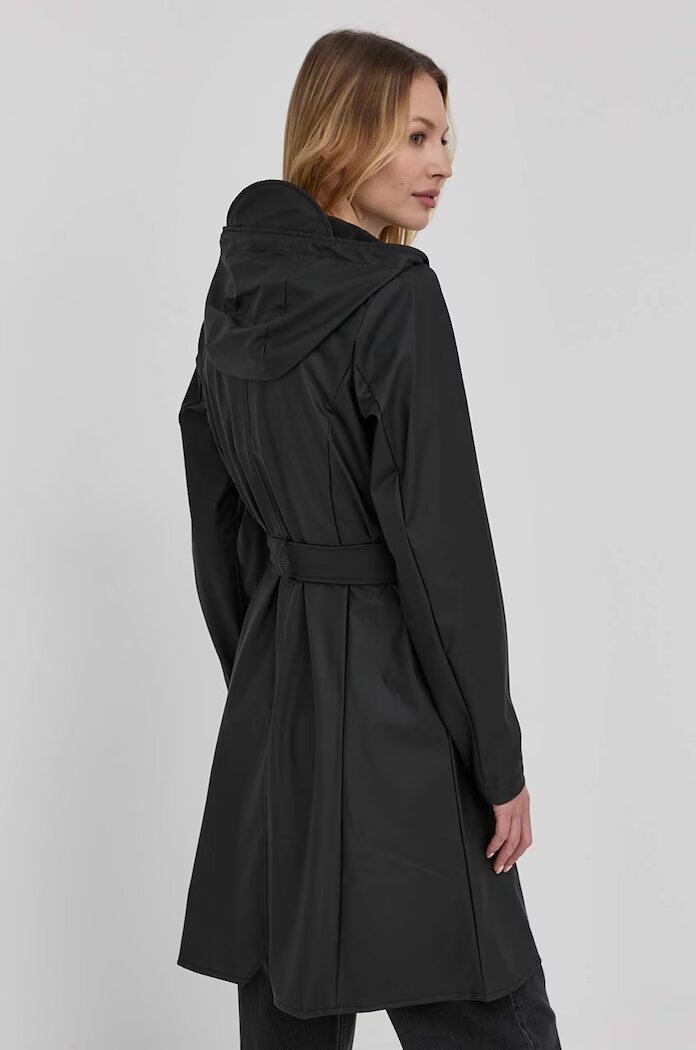 Rains Яке 18130 Curve Jacket дамско в черно с преходна изолация