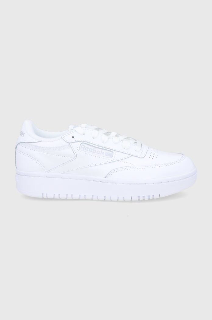 Reebok Classic Кожени обувки Club C Double GW0854 в бяло с равна подметка GW0854.100006321