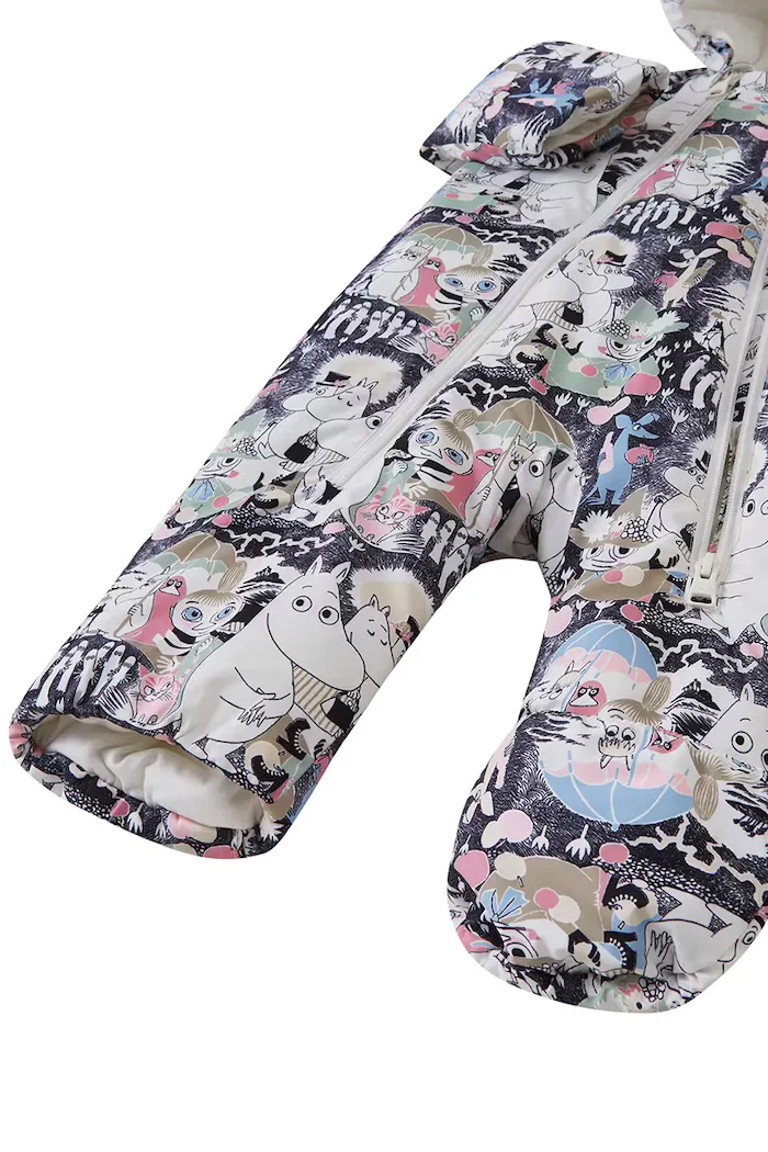 Reima гащеризон за деца Moomin Knytte бял 5100079C