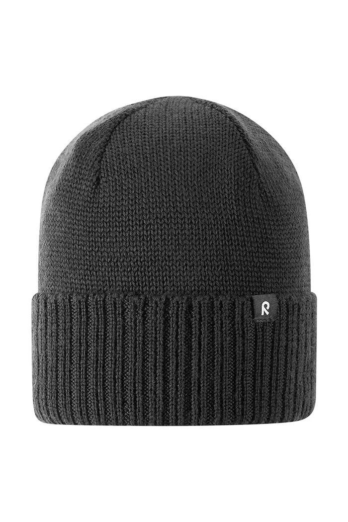Reima шапка бийни детска с мериносова вълна Kalotti черна 5300232B