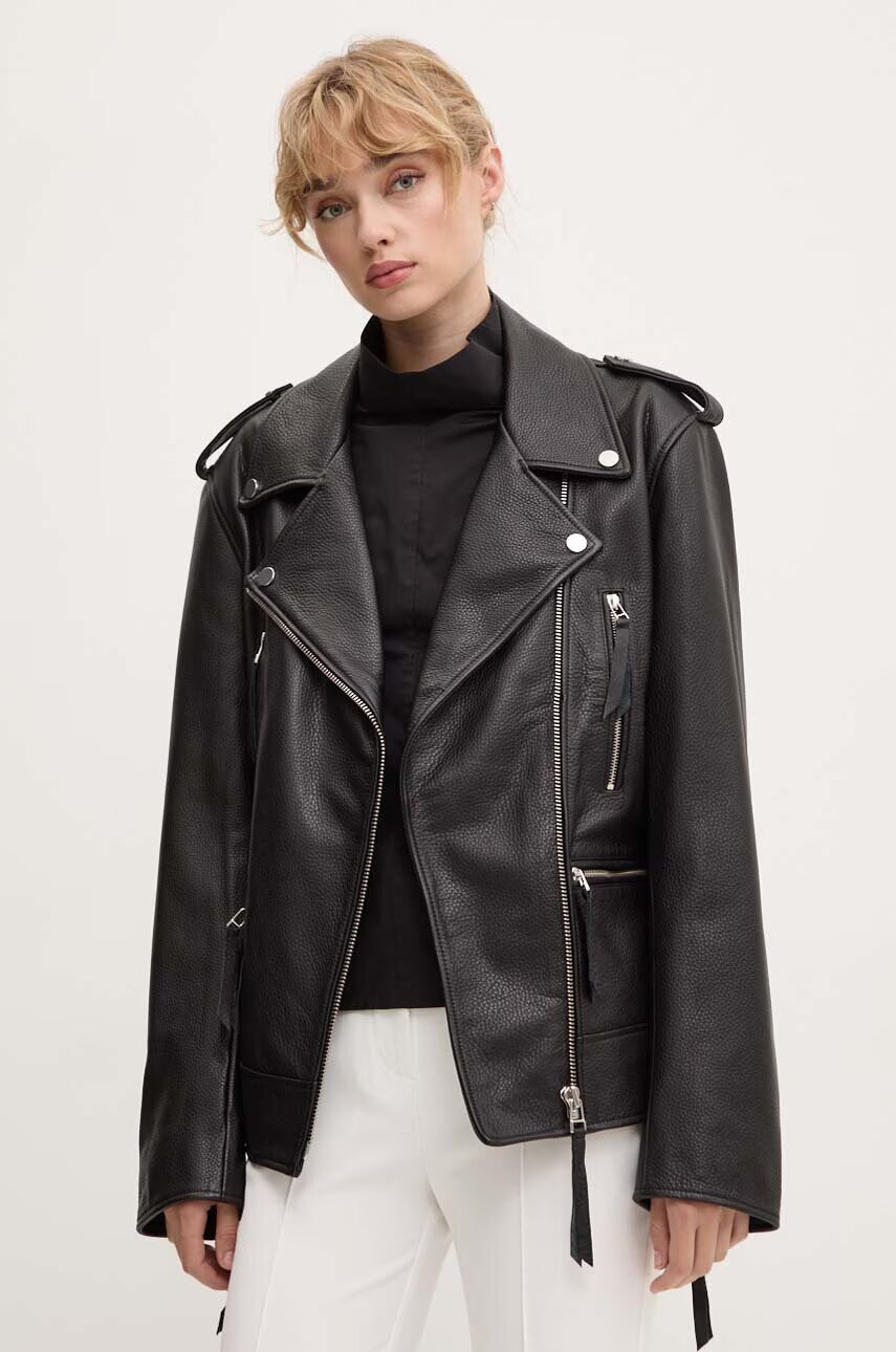 Remain Кожено яке Biker Leather Jacket