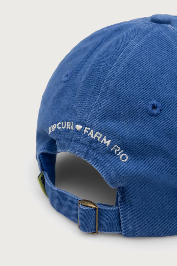 Rip Curl шапка с козирка дамска от памук FARM RIO синя 08CWHE