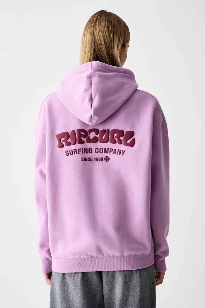 Rip Curl суичър с качулка дамски SURF PUFF HERITAGE виолетов 06AWFL