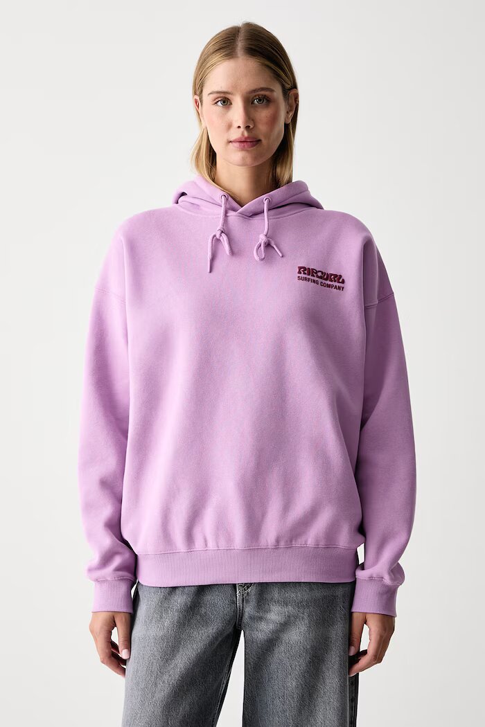Rip Curl суичър с качулка дамски SURF PUFF HERITAGE виолетов 06AWFL
