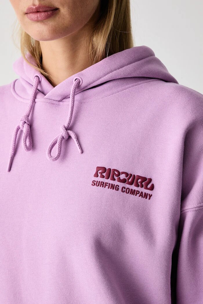 Rip Curl суичър с качулка дамски SURF PUFF HERITAGE виолетов 06AWFL
