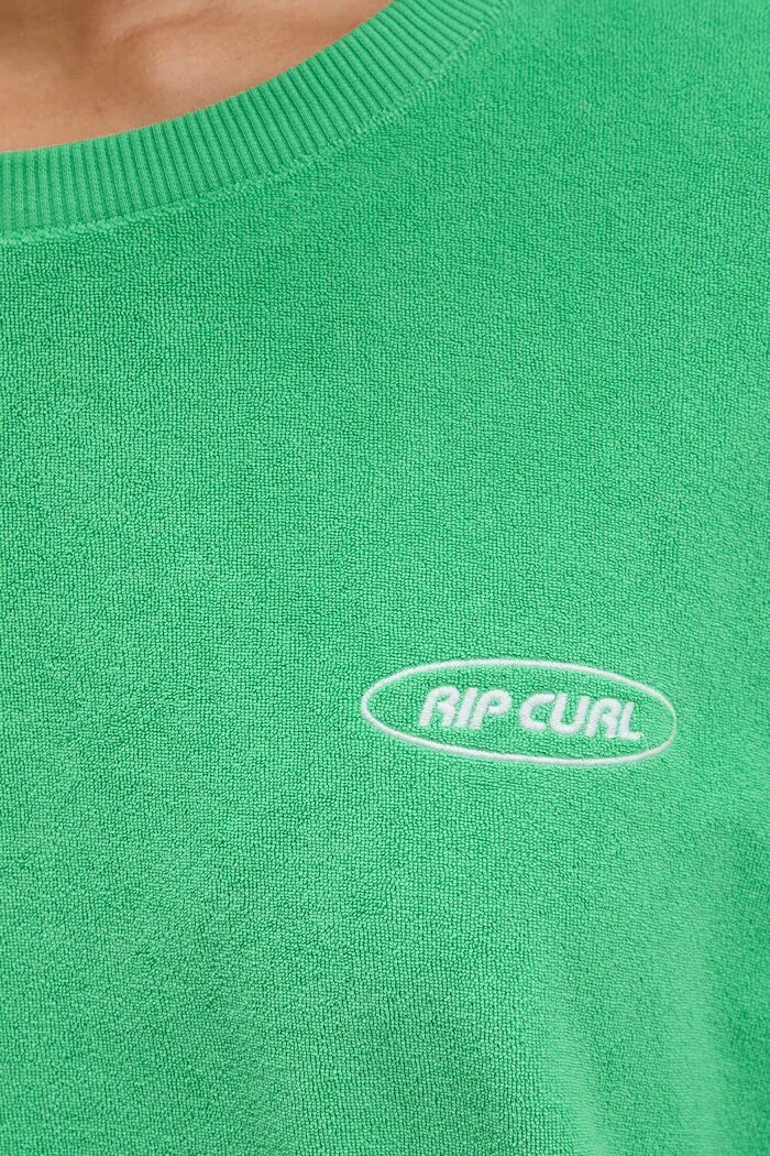 Rip Curl уголемен суичър дамски с памук зелен 076WFL
