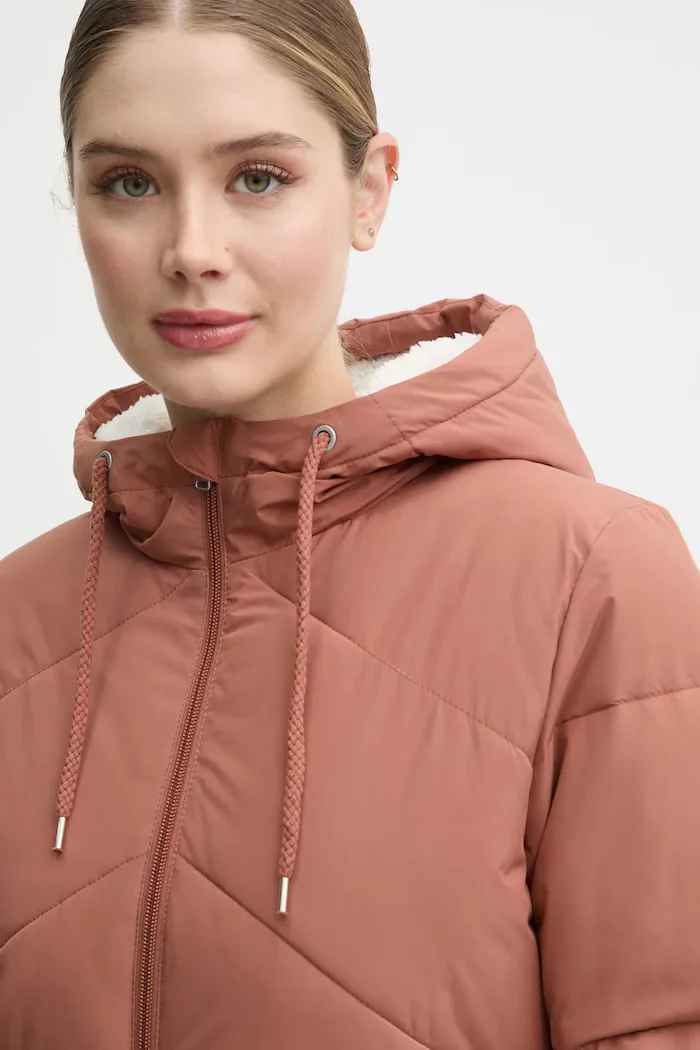 ROXY Яке Better Weather в кафяво зимен модел с уголемена кройка ERJJK03634
