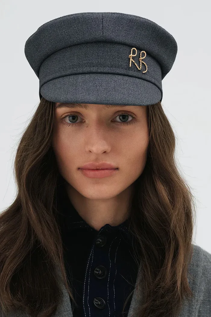RUSLAN BAGINSKIY Каскет Baker Boy Cap в сиво KPC030-CA-MRB