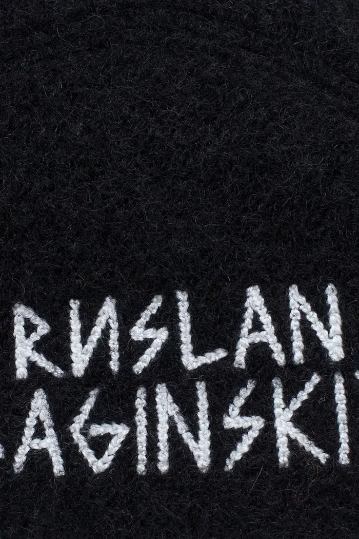 RUSLAN BAGINSKIY каскет дамски от вълнена материя Wool-blend Ivy Cap черен IVC033-WP-FL