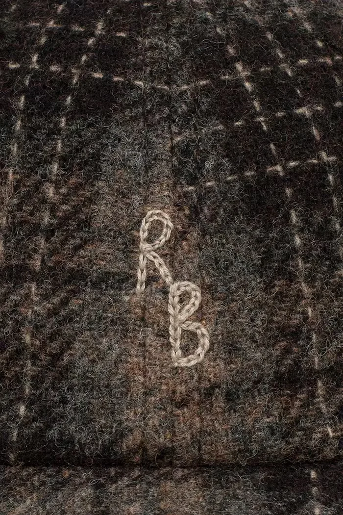 RUSLAN BAGINSKIY шапка с козирка дамска от вълна Print Baseball Cap кафява BSB09-W-PLD