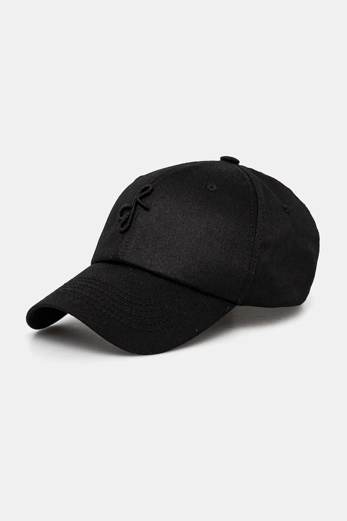 RUSLAN BAGINSKIY Шапка с козирка Monogram-embellished Baseball Cap в черно с изчистен дизайн BSB033-CP-PWRB