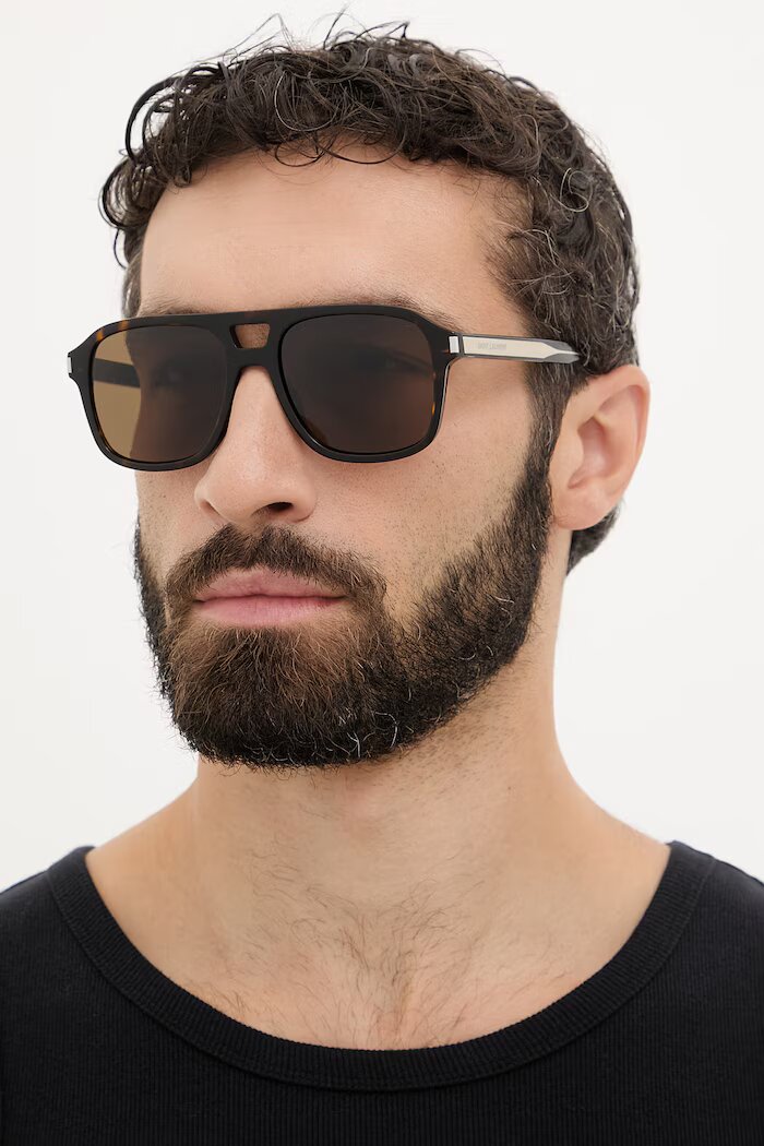 Saint Laurent Авиаторски слънчеви очила кафяви SL 881