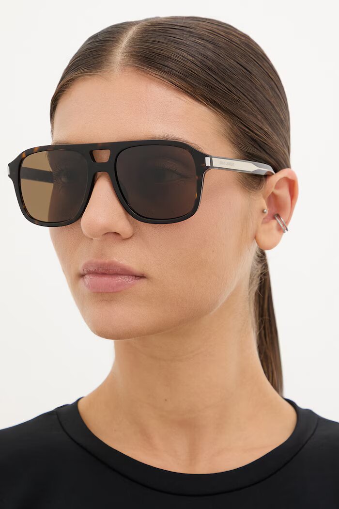Saint Laurent Авиаторски слънчеви очила кафяви SL 881
