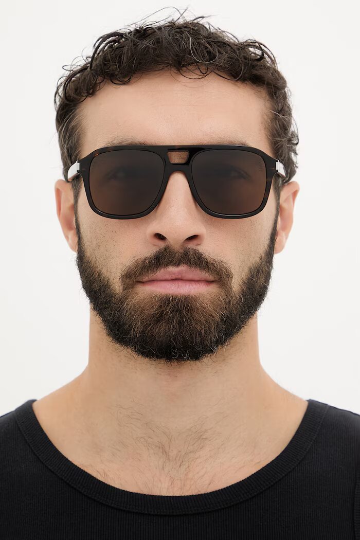 Saint Laurent Авиаторски слънчеви очила кафяви SL 881