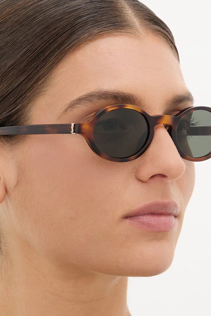 Saint Laurent слънчеви очила дамски кафяви SL M161