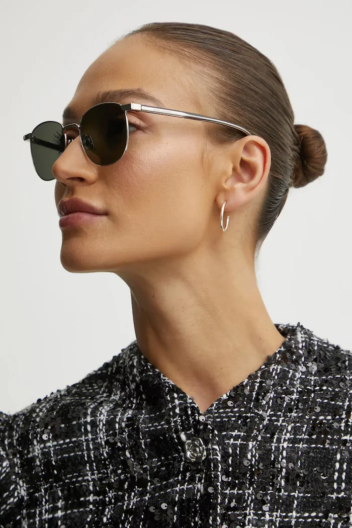 Saint Laurent Слънчеви очила в сребристо SL 747