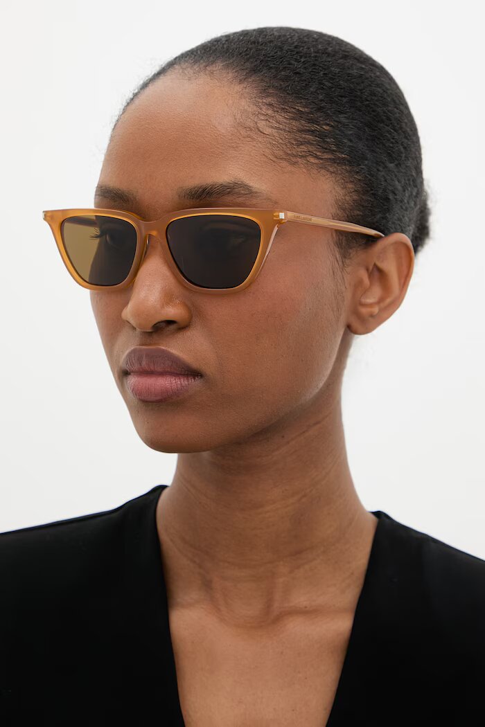 Saint Laurent слънчеви очила wayfarer дамски кафяви SL 889 SULPICE THIN