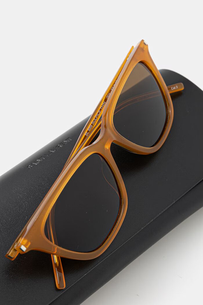 Saint Laurent слънчеви очила wayfarer дамски кафяви SL 889 SULPICE THIN