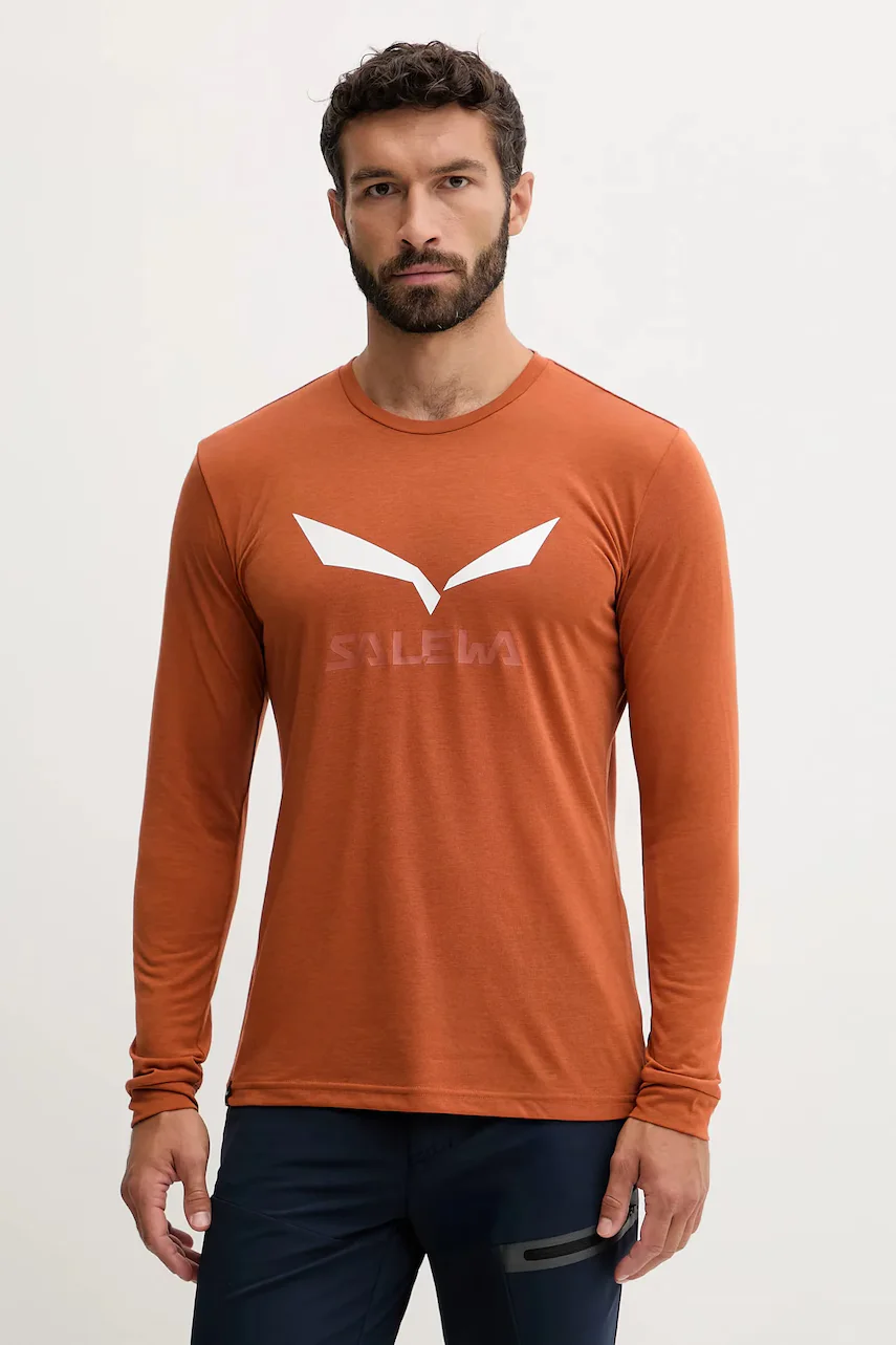 Salewa Спортна блуза с дълги ръкави Solidlogo