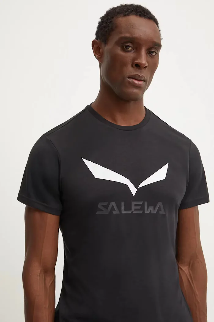 Salewa туристическа тениска мъжка Solidlogo Dry черна 00.0000027018
