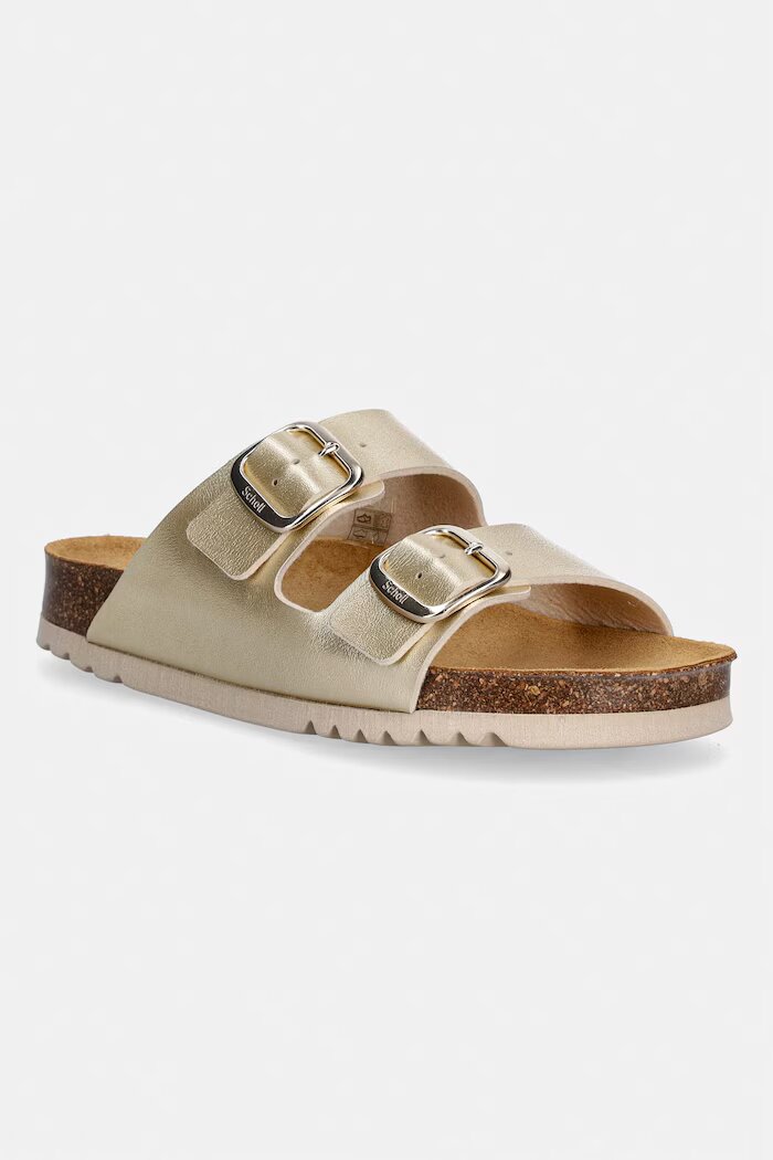 Scholl Чехли JOSEPHINE в златисто с платформа F321682329
