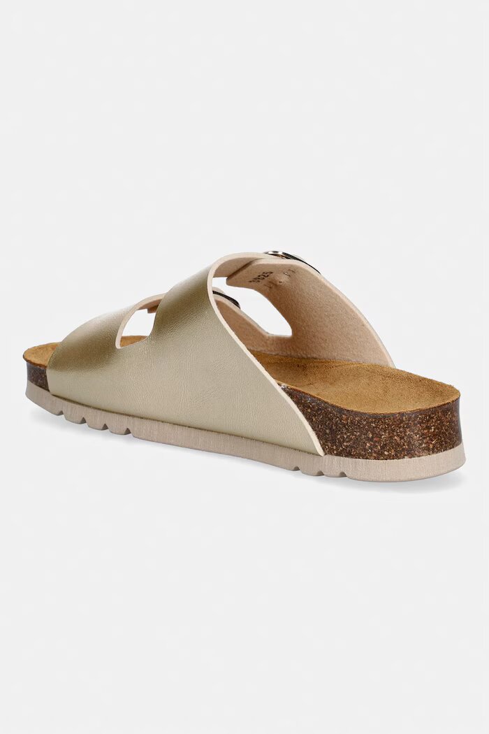 Scholl Чехли JOSEPHINE в златисто с платформа F321682329