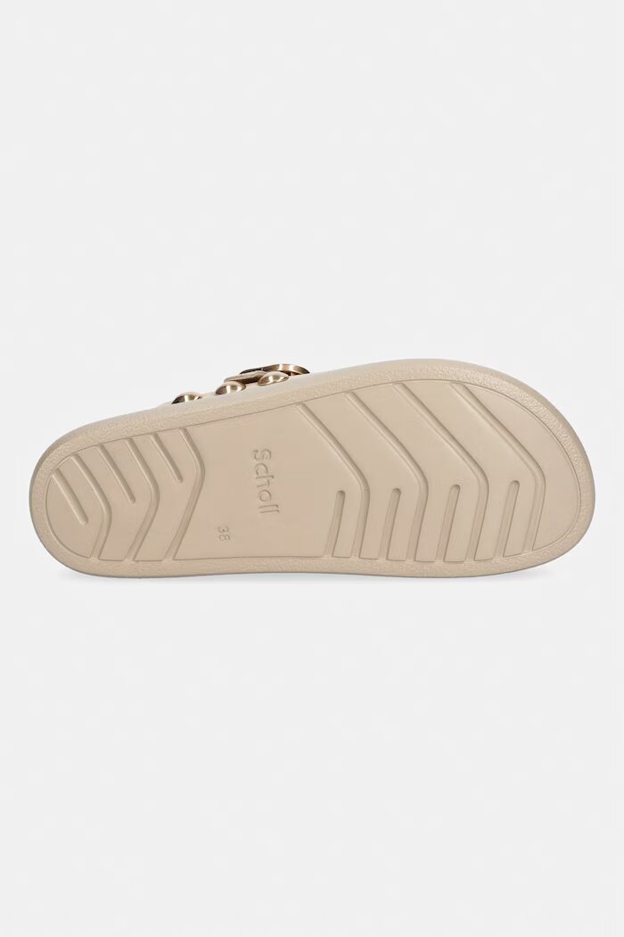 Scholl чехли сабо дамски от велур FLORA бежови F007601171