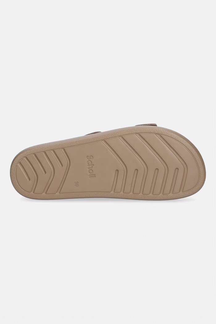 Scholl Велурени чехли NOELLE в бежово с платформа F012182361
