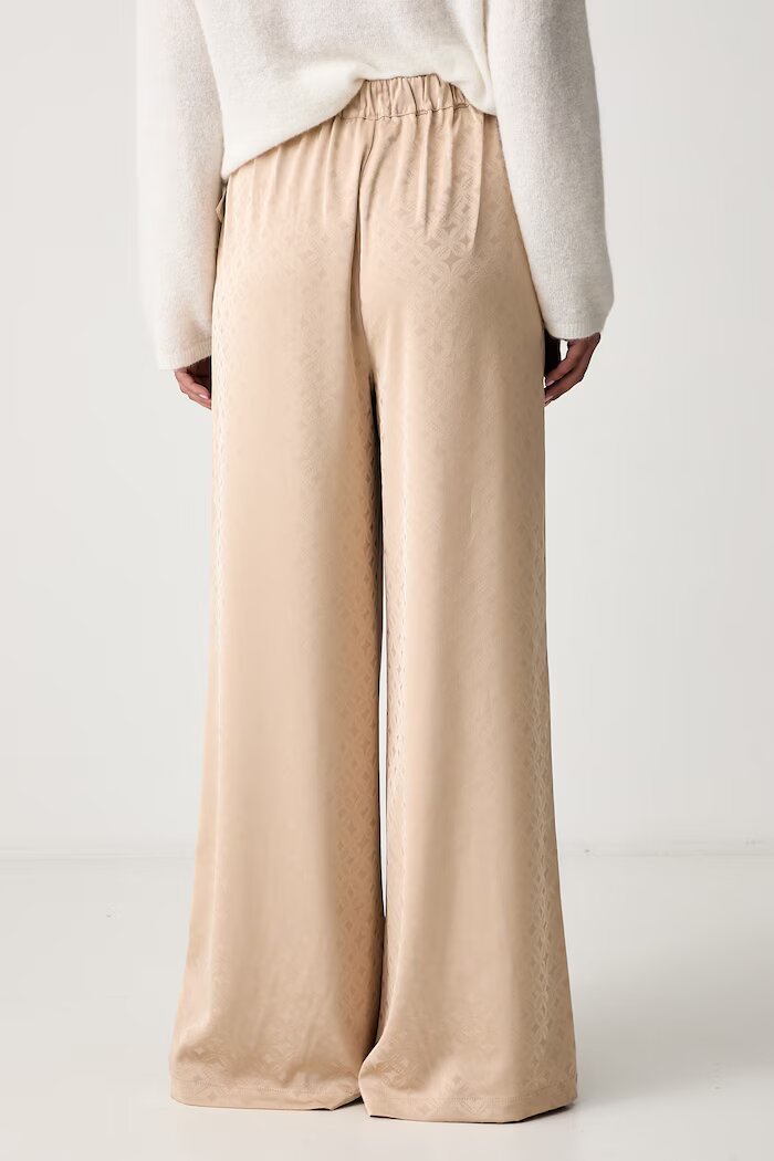 Scotch  Soda панталон дамски бежов с висока талия ULH01488F