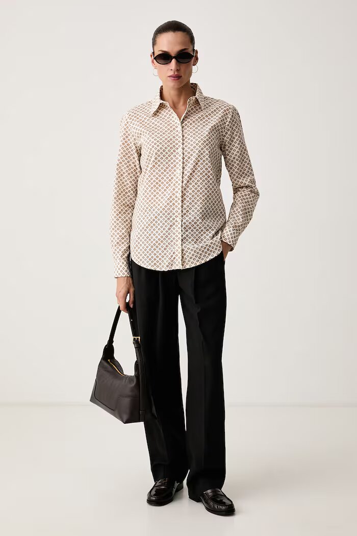 Scotch  Soda панталон дамски с лиосел Quinn черен с висока талия ULH01704F