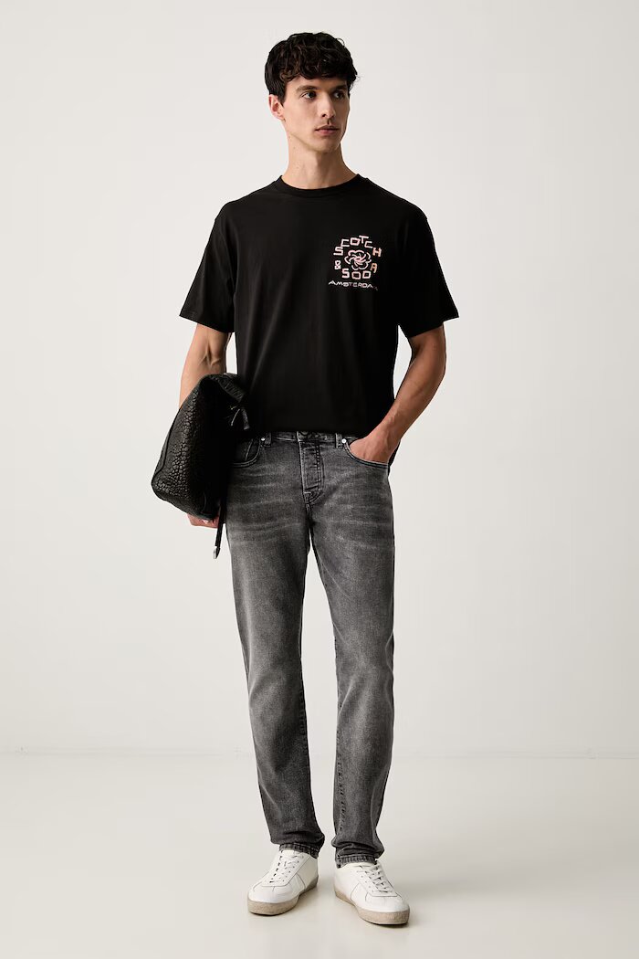 Scotch  Soda тениска мъжка от памук черна 183585