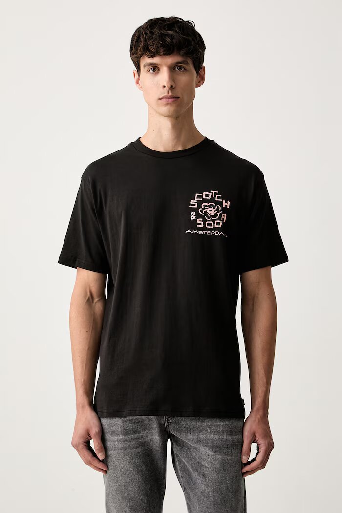 Scotch  Soda тениска мъжка от памук черна 183585